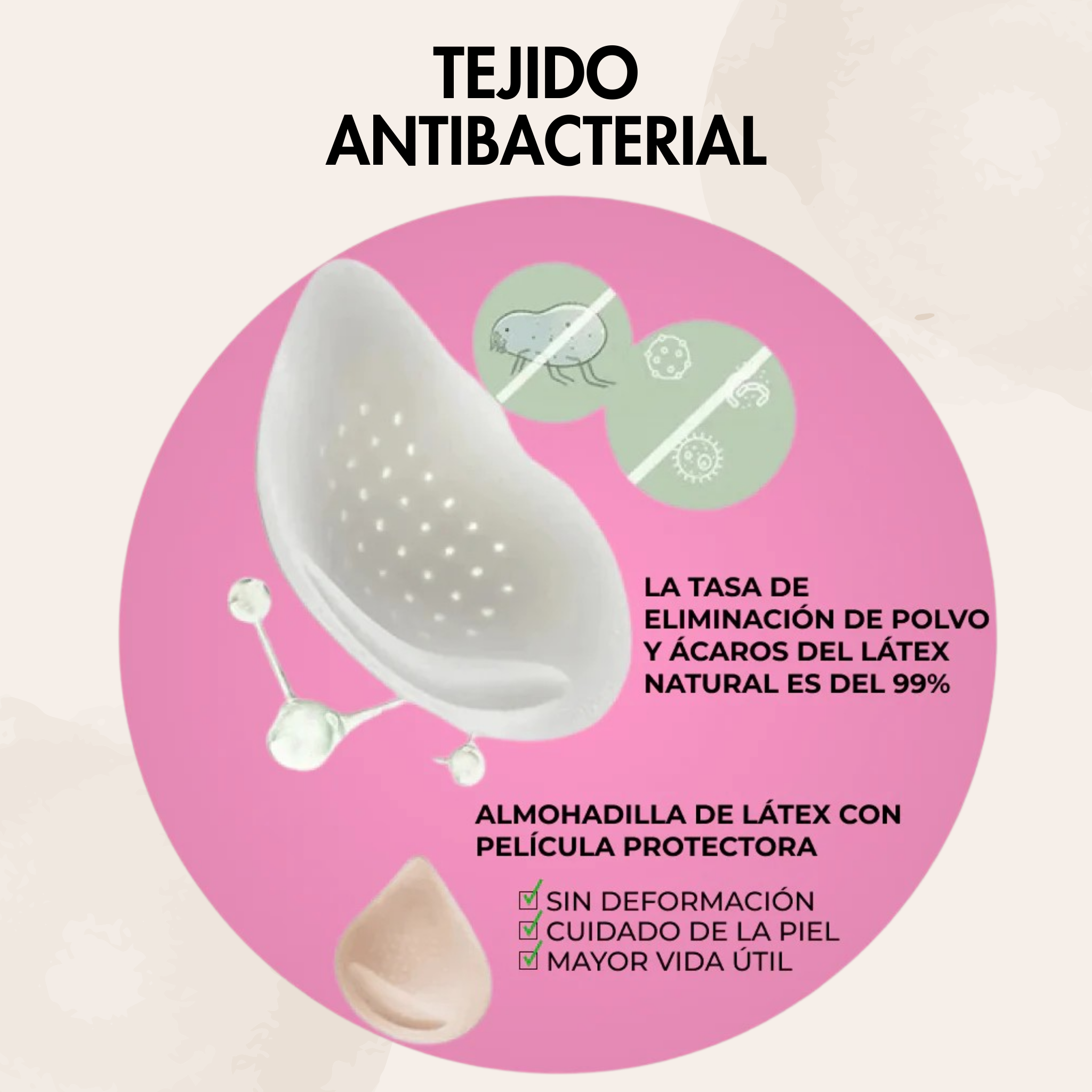 Tejido antibacterias